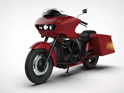 Cruiser Batwing Motorcycle 3D Model 3D model