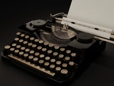 Typewriter animated to any text you type - geometry nodes 3D model