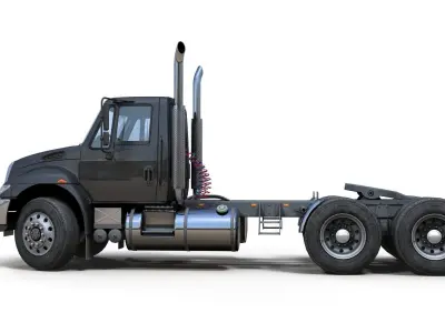 Industrial International Durastar semitruck Low-poly 3D model