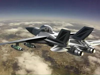 Military Jet Concept 3D model