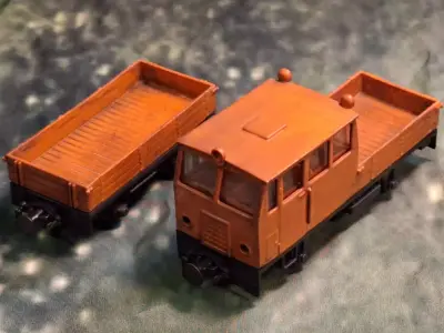 Motorized Draisine WMC 1-87 H0e750mm resin 3D print model
