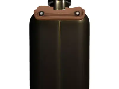Military Style Water Canteen Bottle Low-poly 3D model