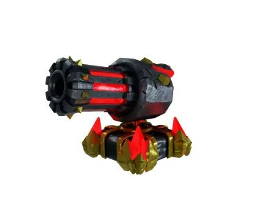 clash-gun grenade launcher Low-poly 3D model