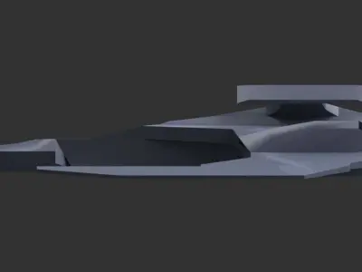 Shockwave futuristic spacecraft 3D print model