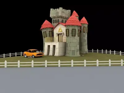 Toon Castle 3D model
