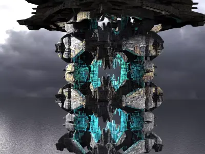 Loki Tower cube Sci-Fi kit bash Kit bash 2  3D model