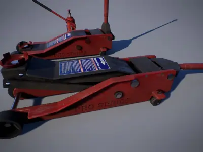 Hydraulic Jack Low-poly 3D model