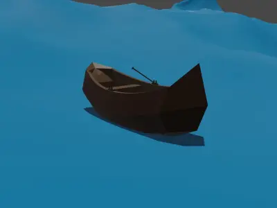 LowPoly Small Boat Free low-poly 3D model
