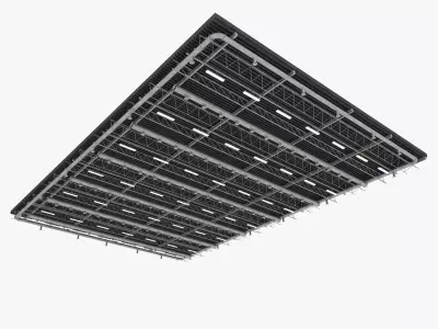 Ceiling Ventilation Pipes 9 3D model