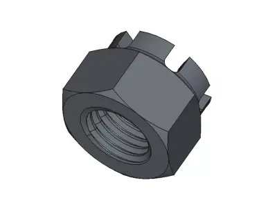 M24 Castle Nut 3D model