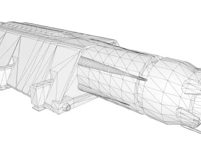 Superlaser Siege Cannon Low-poly 3D model