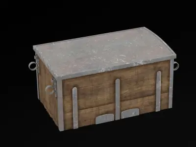 Cannon Ball Large Chest Low-poly 3D model
