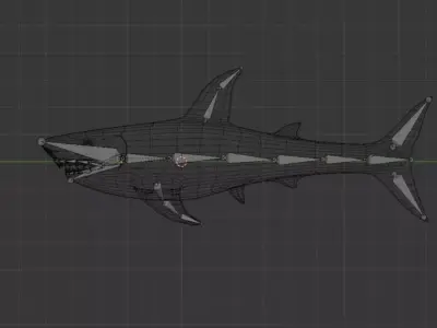 3D Shark lover Animation LOD Pack Low-poly 3D model