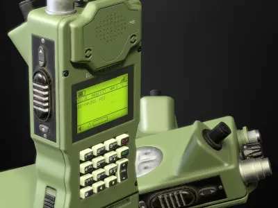 Handheld Military Radio Low-poly 3D model