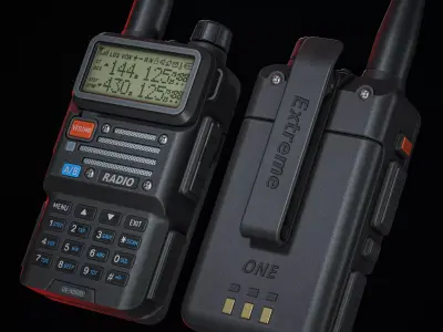 Walkie Talkie Radio Low-poly 3D model purchase