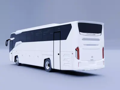 Bus TriunDX  Low-poly 3D model