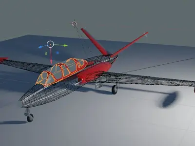 Fouga Magister 3D model