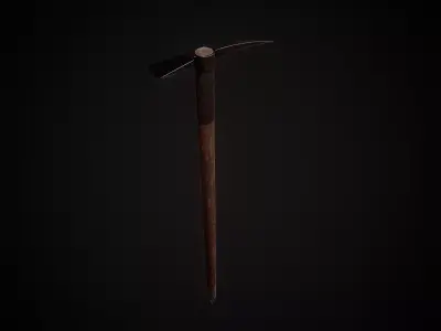 Medieval Ice Axe Low-poly 3D model