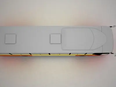Bus City Low-poly 3D model