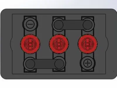 Old Battery Bosch Free 3D model