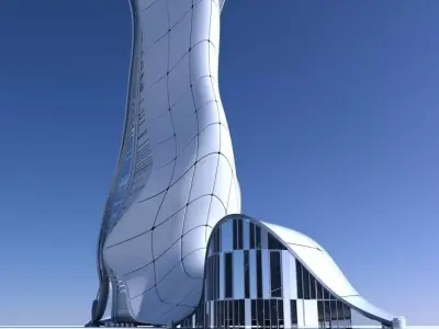 Futuristic Skyscraper 11 3D model