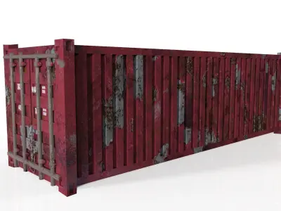 Old Container Low-poly 3D model