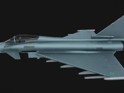 Eurofighter Typhoon Low-poly 3D model