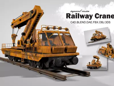 Railway Crane 3D model