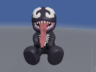 Venom Chibi Cute 3D model