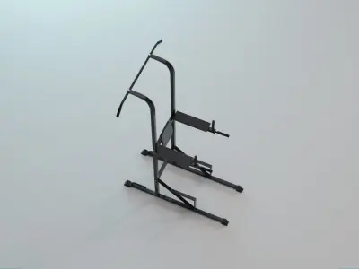 Dip and Pull up Station - Captain Chair - Gym Equipment 3D model