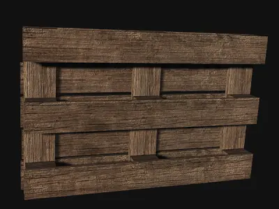 Prop WoodenPallet Low-poly 3D model