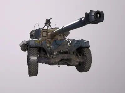 Panhard EBR Low-poly 3D model