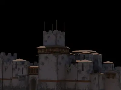 Fortress castle Low-poly 3D model