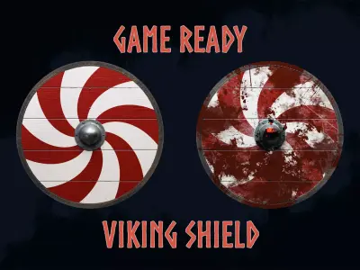 Viking Shield 2 - New and bloody 3D Model Pack