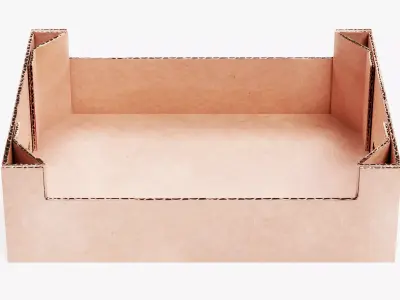 Cardboard Box - Open Transport Crate 3D model