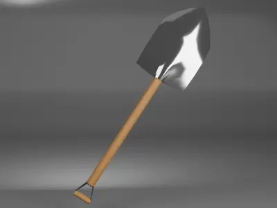 Shovel Low-poly 3D model