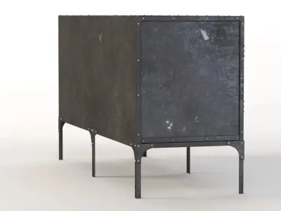 Aparador Industrial Rh Baires Credenza 3D model