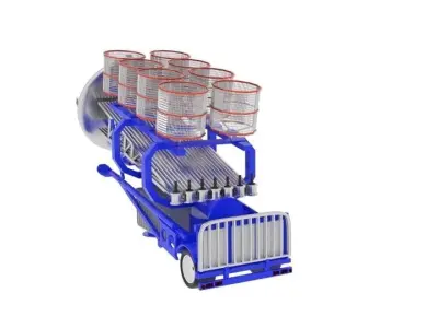 Trailer Carnival Spin Cage 3D model