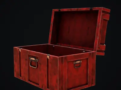 Metal Health Box Low-poly 3D model