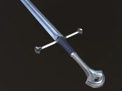 Anduril - Flame of the West Low-poly 3D model