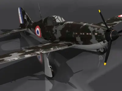 VG33 fighter Free low-poly 3D model