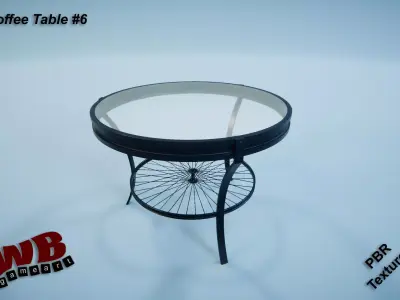 Coffee Table 6 Low-poly 3D model