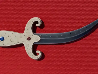 3D Low Poly Realistic Old Dagger with 2 PRO Design Low-poly 3D model
