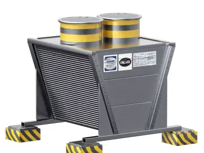 Rooftop Unit Low-poly 3D model