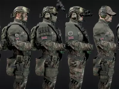 Soldier-AAA-Pack Low-poly 3D model
