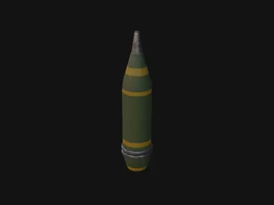 Artillery Projectile Low-poly 3D model