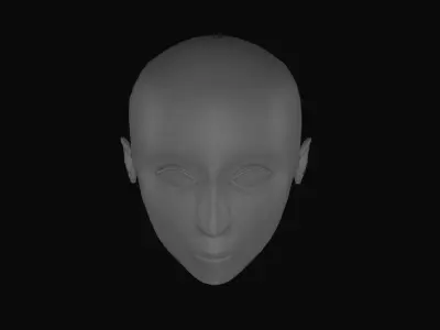 human head Low-poly 3D model