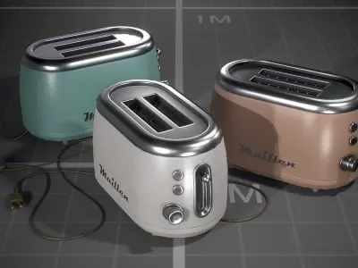 Vintage Toasters Low-poly 3D model
