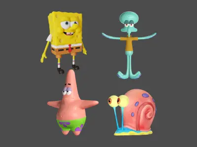 Sponge Bob characters Collection(1) 3D model