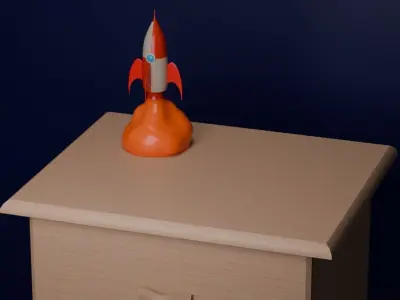 Toy Rocket Decor Piece Free 3D model